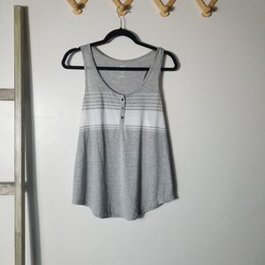 SO WOMEN'S GRAY AND WHITE TANK TOP SIZE LARGE